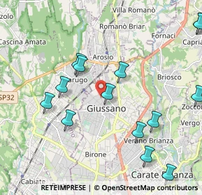 Mappa Via Giuseppe Parini, 20833 Giussano MB, Italia (2.59938)