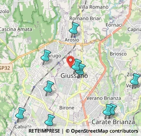 Mappa Via Giuseppe Parini, 20833 Giussano MB, Italia (2.60364)