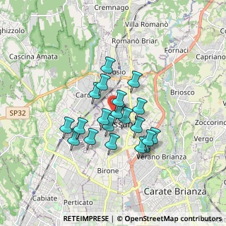 Mappa Via Giuseppe Parini, 20833 Giussano MB, Italia (1.3205)