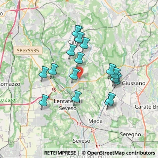 Mappa Via Grigna, 22060 Figino Serenza CO, Italia (3.40882)