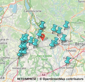 Mappa Via Massimo Rota, 24030 Carvico BG, Italia (6.69895)