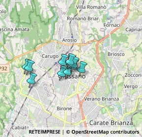 Mappa Via A. da Giussano, 20833 Giussano MB, Italia (1.01091)