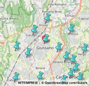 Mappa Via A. da Giussano, 20833 Giussano MB, Italia (2.73875)