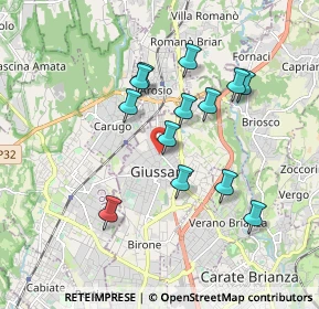 Mappa Via A. da Giussano, 20833 Giussano MB, Italia (1.60154)