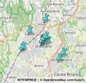 Mappa Via A. da Giussano, 20833 Giussano MB, Italia (1.24909)