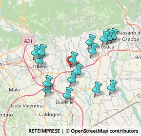 Mappa 36042 Breganze VI, Italia (6.91125)