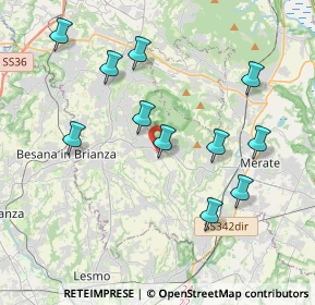 Mappa Via Mozart Amedeo, 23873 Missaglia LC, Italia (3.93636)