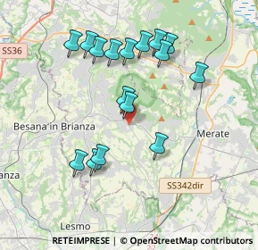 Mappa Via Mozart Amedeo, 23873 Missaglia LC, Italia (3.6275)