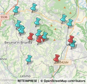 Mappa Via Mozart Amedeo, 23873 Missaglia LC, Italia (3.94938)