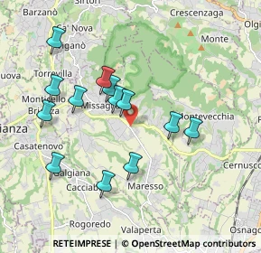 Mappa Via Mozart Amedeo, 23873 Missaglia LC, Italia (1.77923)