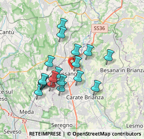 Mappa Via Lazzaretto, 20833 Giussano MB, Italia (2.98111)