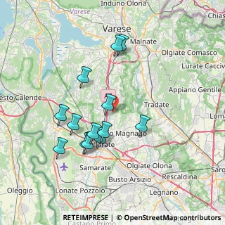 Mappa Via Risorgimento, 21040 Oggiona Con Santo Stefano VA, Italia (6.86231)