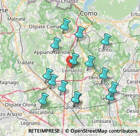 Mappa Via Montelungo, 22074 Lomazzo CO, Italia (7.296)