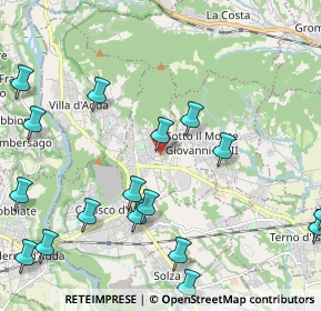 Mappa Via Antonio Gramsci, 24030 Carvico BG, Italia (2.76667)