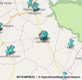 Mappa Via Fontana Giossu, 09090 Gonnosnò OR, Italia (3.015)