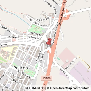 Mappa Via Lazio, 2, 75025 Policoro, Matera (Basilicata)