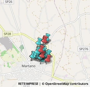 Mappa Via Prov. Borgagne, 73025 Martano LE, Italia (0.71379)