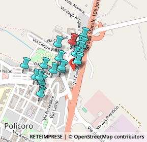 Mappa Via Nicotera, 75025 Policoro MT, Italia (0.175)