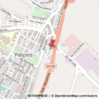 Mappa Via Lazio, 3, 75025 Policoro, Matera (Basilicata)