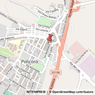 Mappa Via Belvedere, 12, 75025 Policoro, Matera (Basilicata)