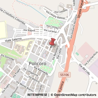 Mappa Via Sinisi Med. D'Oro, 24, 75025 Policoro, Matera (Basilicata)