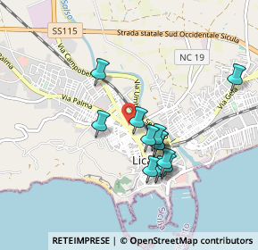 Mappa Via Fratelli Bandiera, 92027 Licata AG, Italia (0.86333)