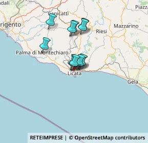 Mappa 92027 Licata AG, Italia (9.9975)