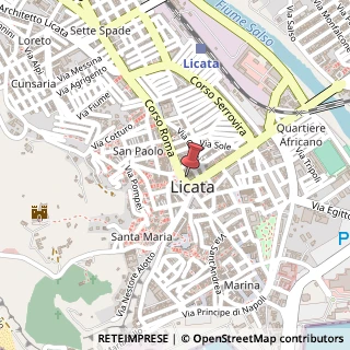 Mappa Piazza Progresso, 18, 92027 Licata, Agrigento (Sicilia)