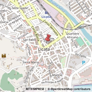 Mappa Via Cacici, 8, 92027 Licata, Agrigento (Sicilia)