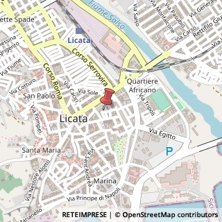 Mappa Piazza Sottotenente Licata, 23, 92027 Licata, Agrigento (Sicilia)