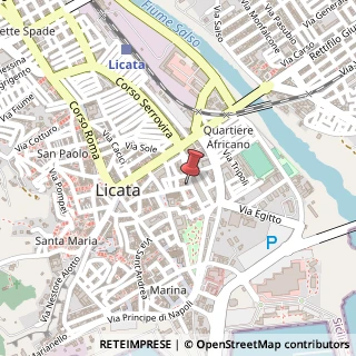 Mappa Via sauro nazario 38, 92027 Licata, Agrigento (Sicilia)