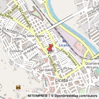 Mappa Corso Roma, 104, 92027 Licata, Agrigento (Sicilia)