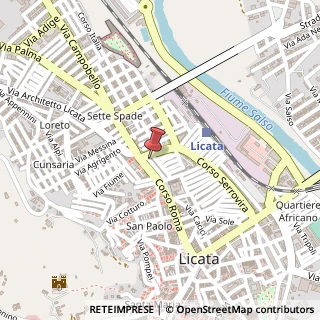 Mappa Via Pagliarello, 60, 92027 Licata AG, Italia, 92027 Licata, Agrigento (Sicilia)