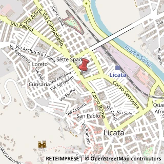 Mappa Corso Filippo Re Capriata, 22, 92027 Licata, Agrigento (Sicilia)