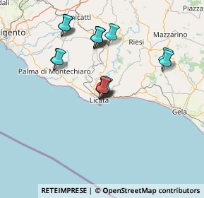 Mappa Via Paisiello, 92027 Licata AG, Italia (15.6925)