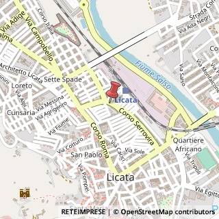 Mappa Corso Serrovira, 101, 92027 Licata, Agrigento (Sicilia)