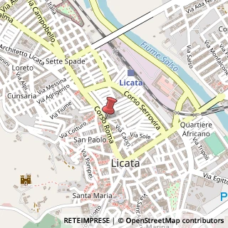 Mappa Corso Roma, 96, 92027 Licata, Agrigento (Sicilia)