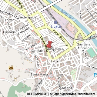 Mappa Via Giovanni Falcone, 58, 92027 Licata, Agrigento (Sicilia)