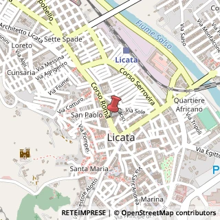 Mappa Corso Roma, 20, 92027 Licata, Agrigento (Sicilia)