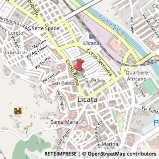 Mappa Corso Roma, 47, 92027 Licata, Agrigento (Sicilia)