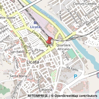 Mappa Corso Serrovira, 9, 92027 Licata, Agrigento (Sicilia)