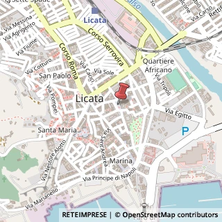 Mappa Piazza Sant'Angelo, 5, 92027 Licata, Agrigento (Sicilia)