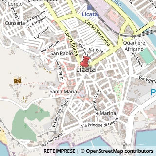 Mappa Piazza Progresso, 10, 92027 Licata, Agrigento (Sicilia)