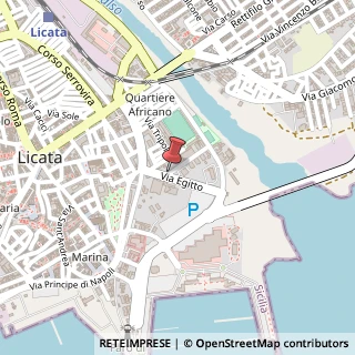 Mappa Via Egitto, 1, 92027 Licata, Agrigento (Sicilia)