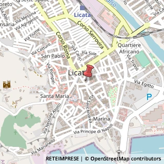 Mappa Via sottotenente spina 2, 92027 Licata, Agrigento (Sicilia)