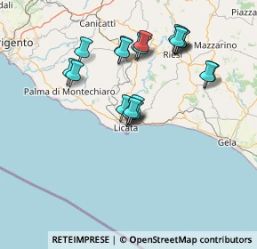 Mappa Via Montesanto, 92027 Licata AG, Italia (15.5225)