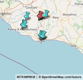 Mappa Via Montesanto, 92027 Licata AG, Italia (12.9725)