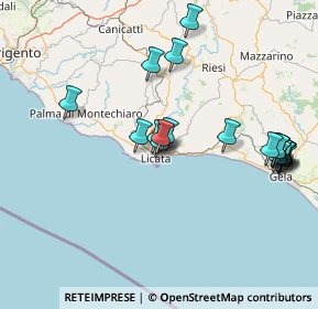 Mappa Via Montesanto, 92027 Licata AG, Italia (18.1895)