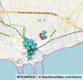 Mappa Via Montesanto, 92027 Licata AG, Italia (0.9025)