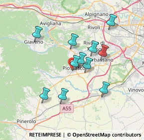 Mappa Via Galvani, 10045 Piossasco TO, Italia (6.24909)